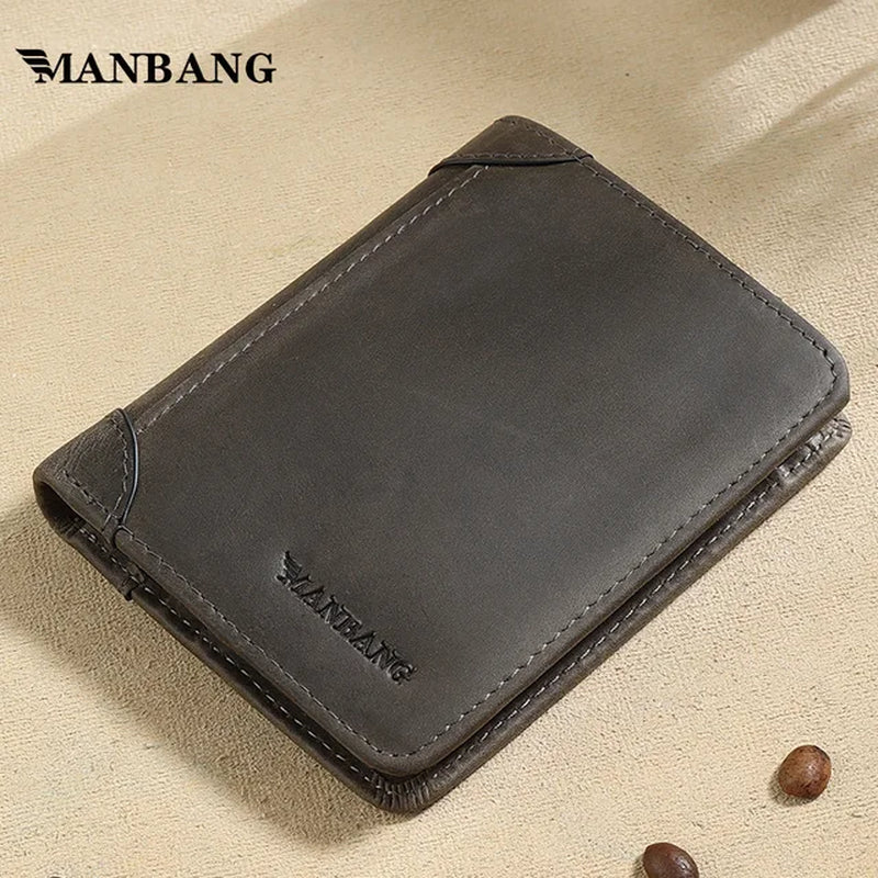 Classic Style Wallet Genuine Leather Men Wallets Short