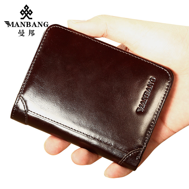 Classic Style Wallet Genuine Leather Men Wallets Short