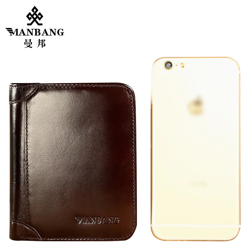 Classic Style Wallet Genuine Leather Men Wallets Short
