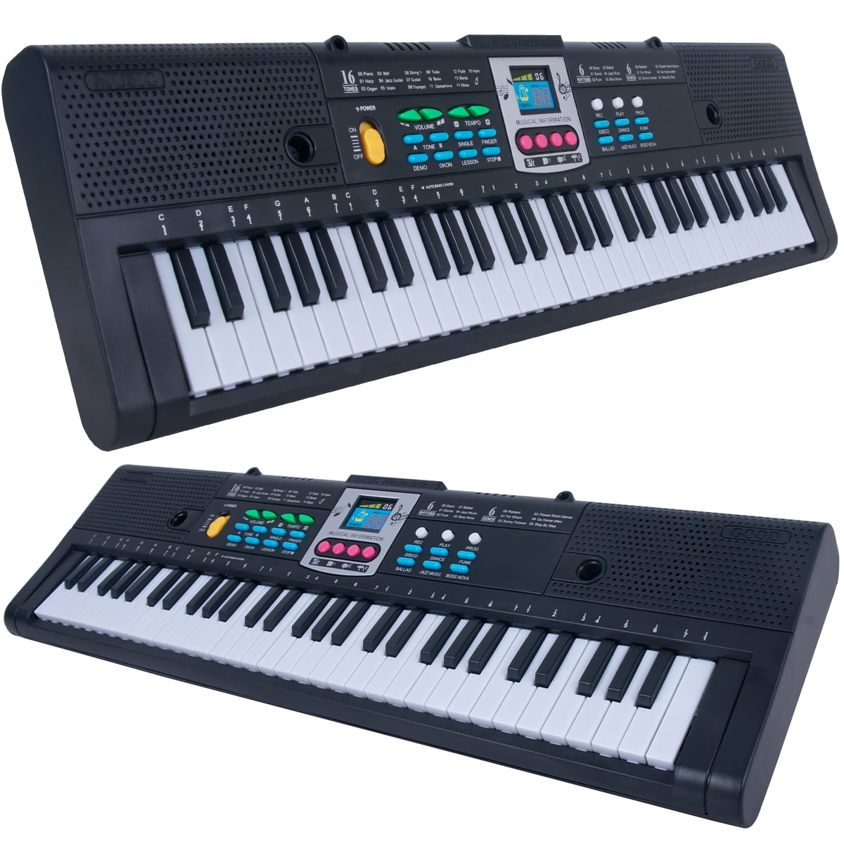 Electronic Keyboard Piano,61-Key Portable Electronic Piano Keyboard with Recording