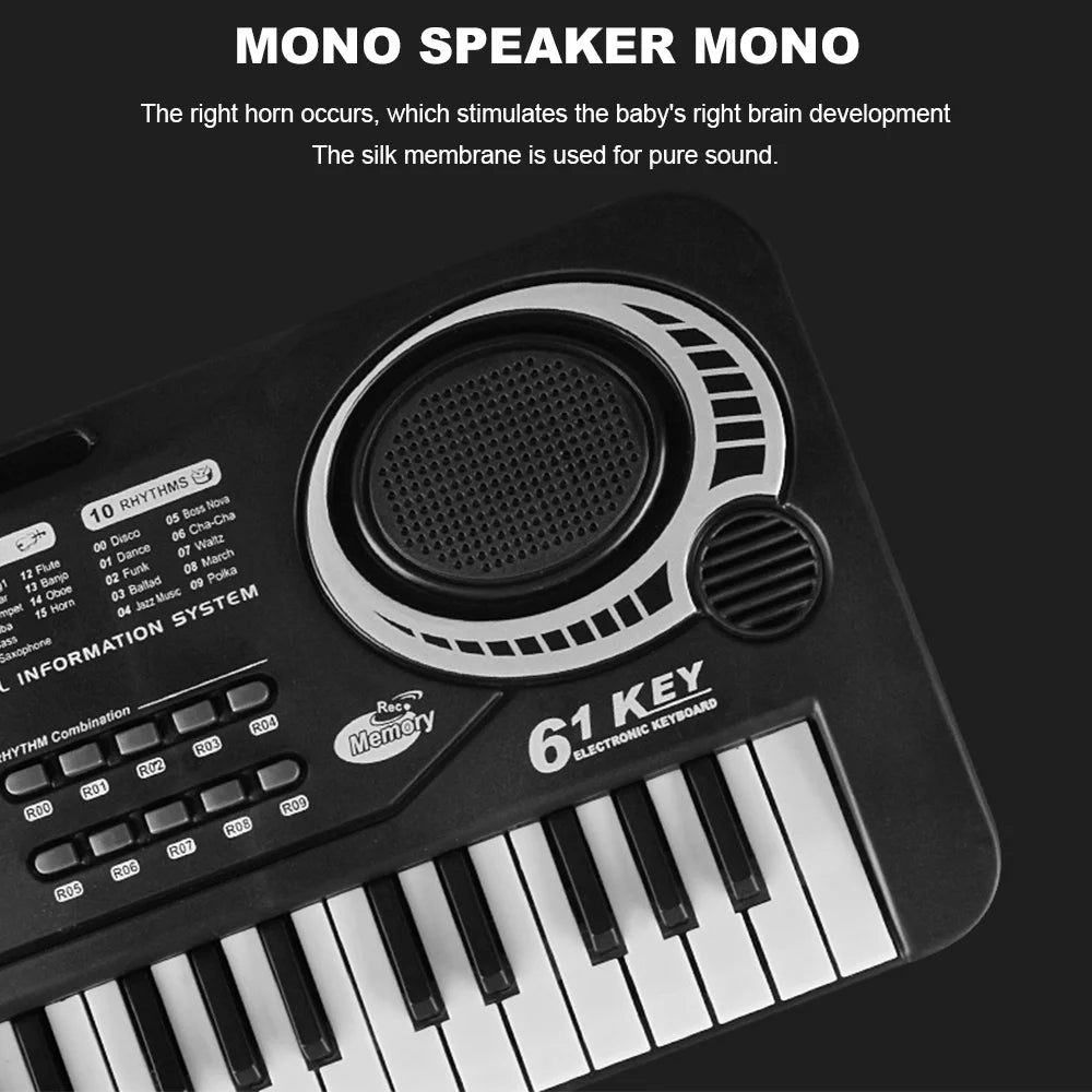 61 Keys Digital Music Electronic Keyboard Electric Piano Organ & Microphone Set