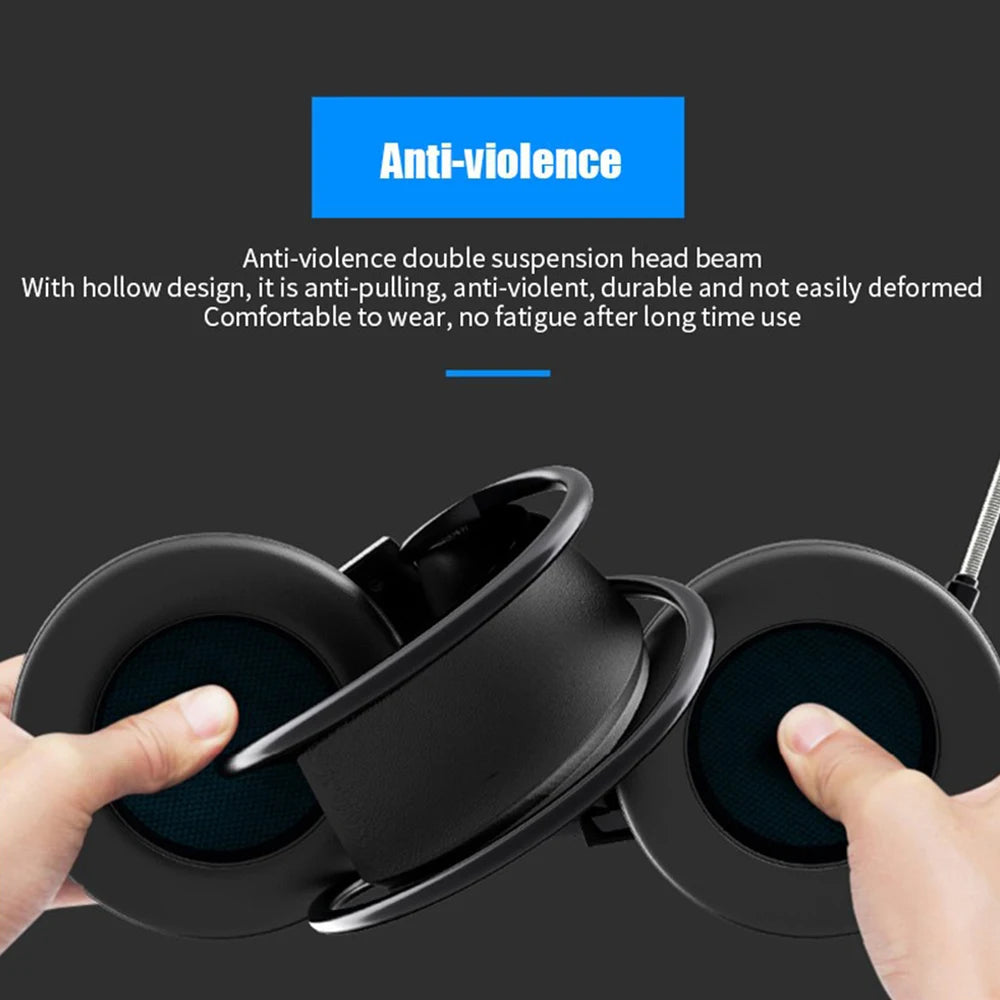 3.5Mm Wired Headphones 7.1 Surround Stereo USB Gaming Headset Bass Earphone Helmet with Mic