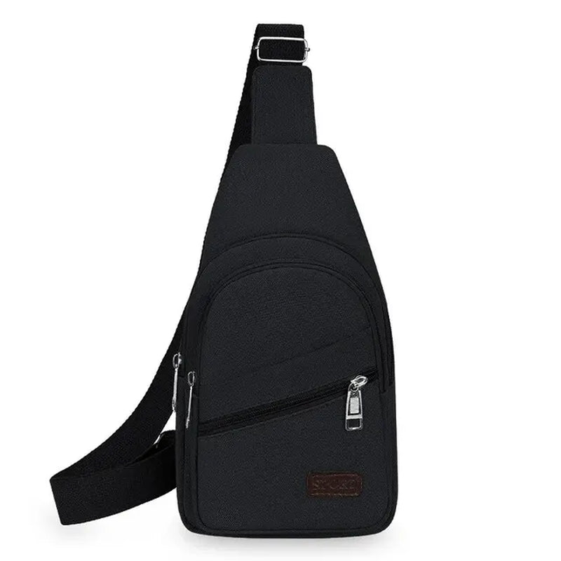 Men'S Minimalist Canvas Chest Bag