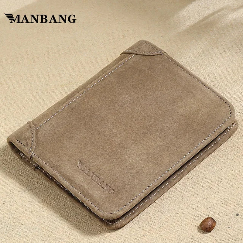 Classic Style Wallet Genuine Leather Men Wallets Short 