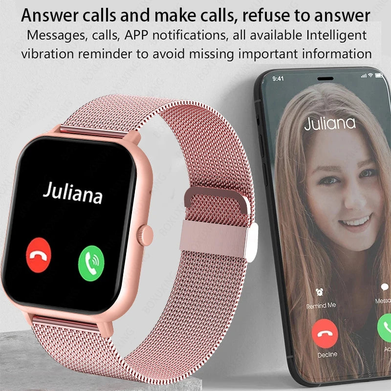 Smart Watch Women Bluetooth Call Watch Fitness Tracker Waterproof 