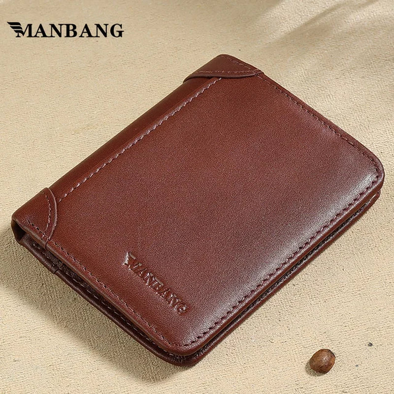 Classic Style Wallet Genuine Leather Men Wallets Short 