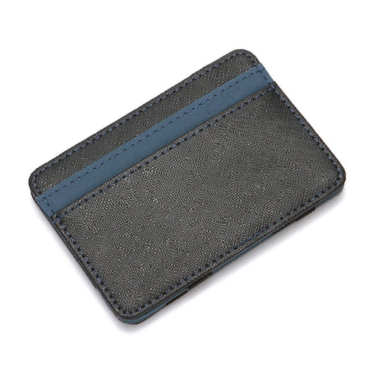 Ultra Thin PU Leather Women Men Magic Wallets Mini Small Coin Purses 