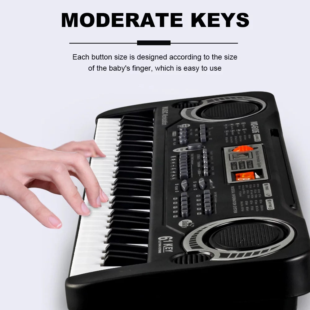 61 Keys Digital Music Electronic Keyboard Electric Piano Organ & Microphone Set