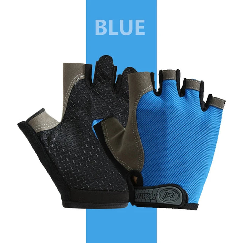 Gym Gloves Fingerless Sports Fitness Training Men'S Cycling Gloves 