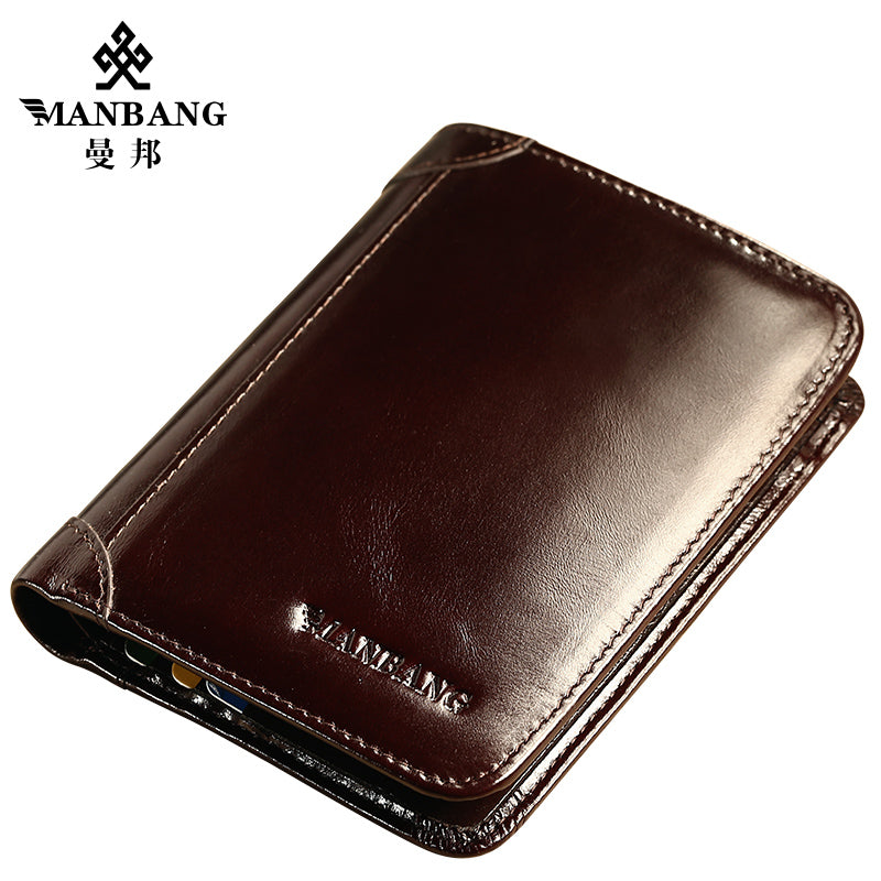 Classic Style Wallet Genuine Leather Men Wallets Short 