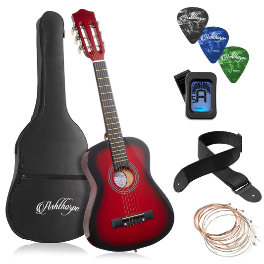 Beginner Acoustic Guitar Starter Package, Black