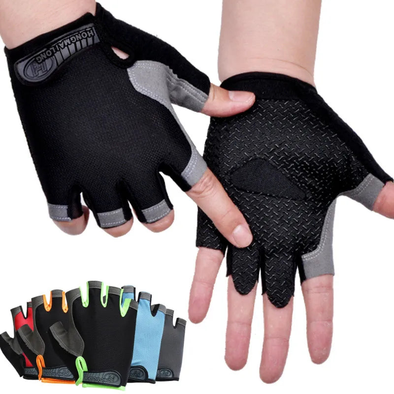 Gym Gloves Fingerless Sports Fitness Training Men'S Cycling Gloves 