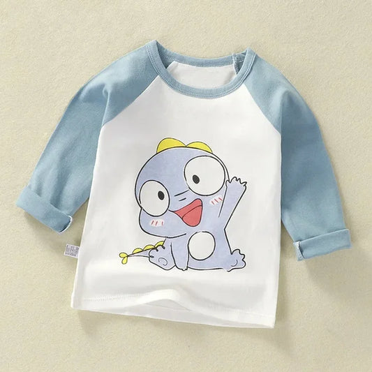 Children'S Clothing Boys Girls T-Shirt Kids Clothes Cartoon Tops Long Sleeve Baby Clothing Autumn Winter Cotton Print Sweatshirt