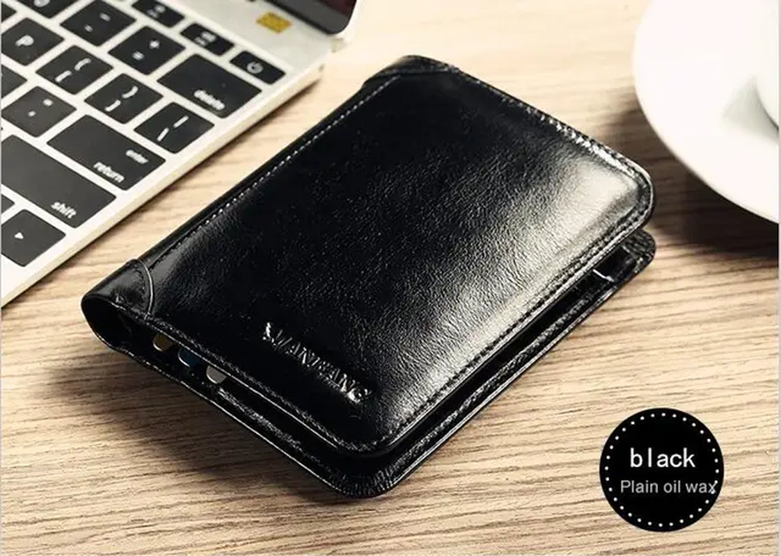 Classic Style Wallet Genuine Leather Men Wallets Short 